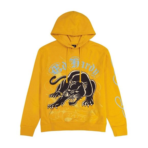 Ed Hardy Other - ED HARDY Crouching Panther Hoodie Marigold Yellow Men's Sz MEDIUM *NEW* $70